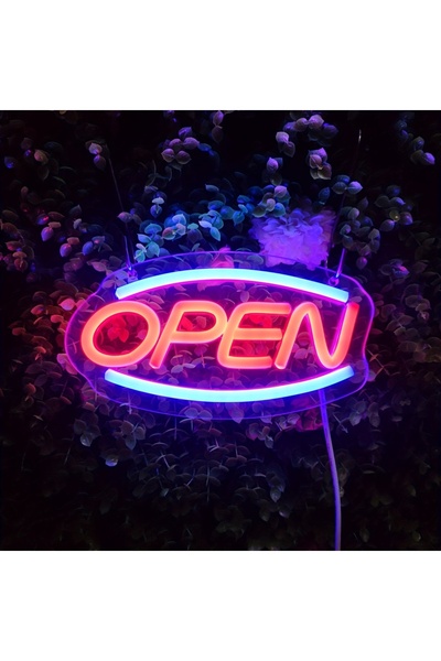 Choice USB 20x10.9cm orange blue 1pc USB-Powered Neon Open Sign Ideal for Bar...