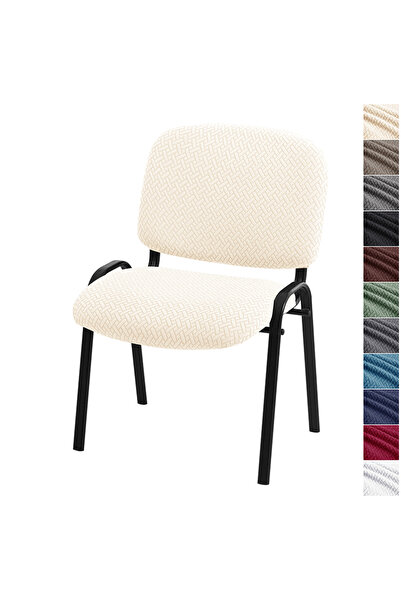 Choice 1set A1 Chair Cover 1/4/6sets Jacquard Split Low Back Chair Covers Ela...
