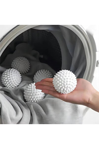 Choice1 6pcs White 6pcs TPR Anti Winding Laundry Ball Circular Pure White Mag...
