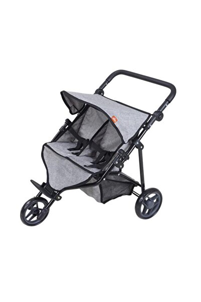 Knorrtoys Carucior pentru doua papusi, Knorr Toys, Duo, maner reglabil pe ina...
