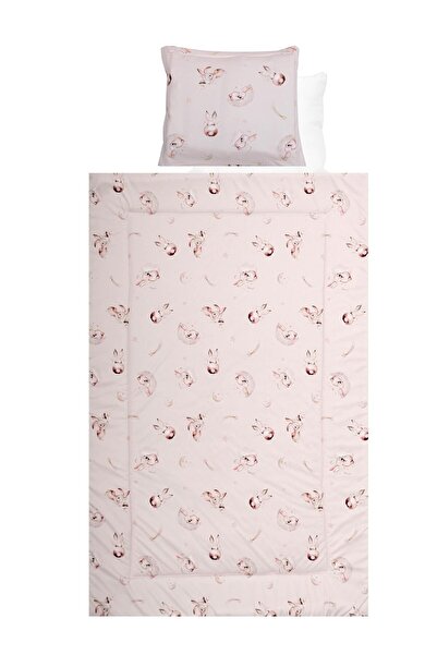 LORELLİ 4-piece bed linen Top Bottom Set , ranforce Cotton , Beige Bunnies