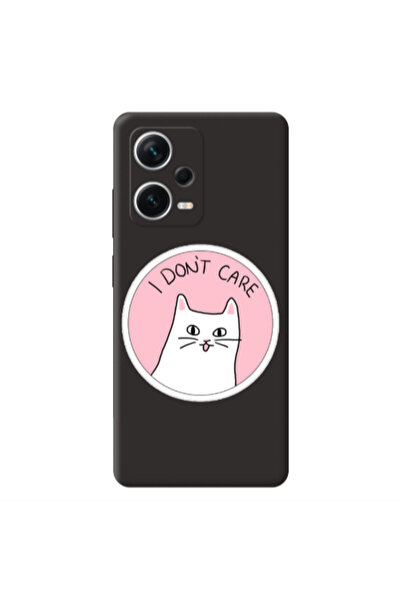 Other Xiaomi Poco X5 I dont Care Black Colored Silicone TPU Θήκη