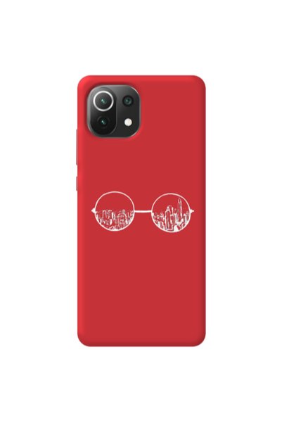 Other Xiaomi Mi 11 Lite Sunglasses Red Colored Silicone TPU Θήκη