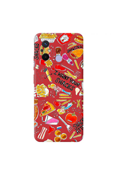 Other Xiaomi Redmi 12C Snack attack Red Colored Silicone TPU Θήκη