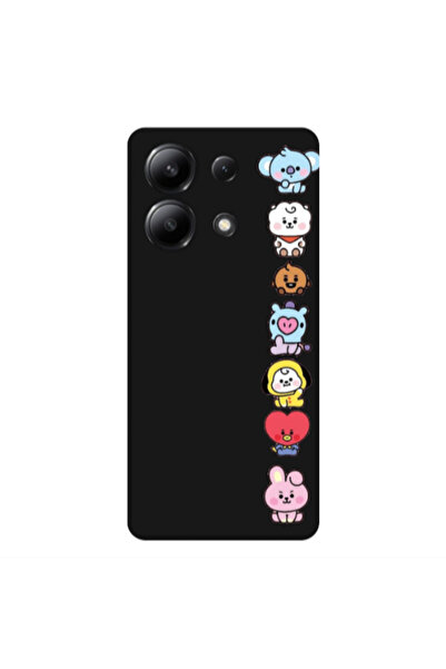 Other Xiaomi Redmi Note 13 4G Lovely animals Black Colored Silicone TPU Θήκη