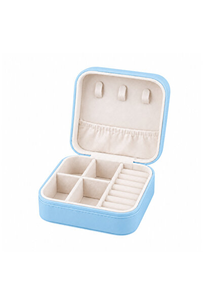 Lacoz Portable Travel Jewelry Organizer Box with Zipper Compact Jewelry Stora...