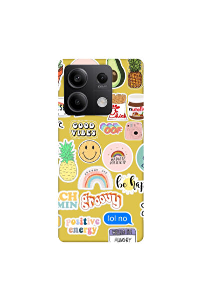 Other Xiaomi Redmi Note 13Pro 5G Good vibes Yellow Colored Silicone TPU Θήκη