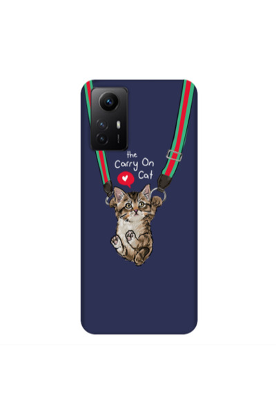 Other Xiaomi Redmi Note 12s Swinging cat Dark blue Colored Silicone TPU Θήκη