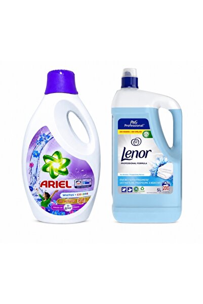 Ariel Professional Pachet Detergent lichid Alb + Culori Atingere de Balsam Pr...