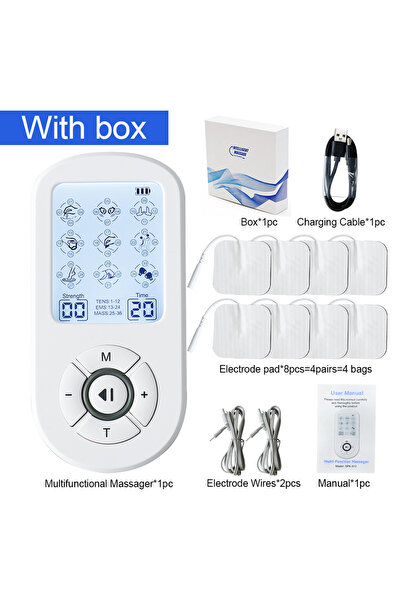 Choice1 With Box Electric TENS Body Massager Digital EMS Pulse Muscle Stimula...