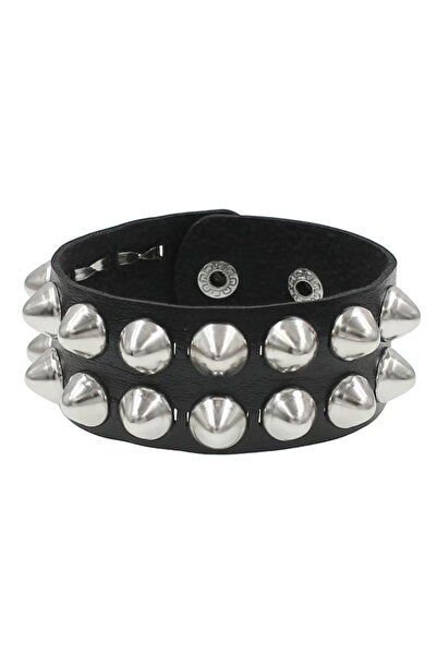 choice2 3 New Square Wide Punk Chunky Rivet Leather Bangle Rock Rows Nails Wr...