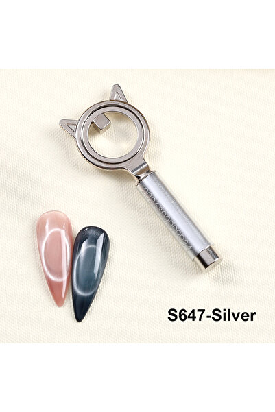 Choice5 S647 Silver SWEET TREND-1Set Cat Eye Nail Art Magnetic Tool Halo Cat ...