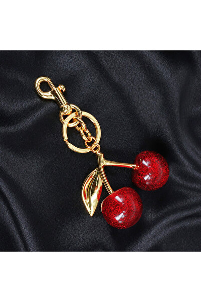 Choice b-red Novelties Rustic Leather Cherry Key Chain Fashion Leading Men an...