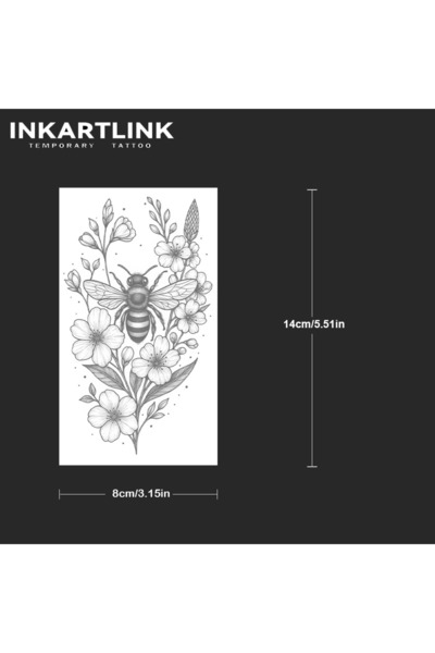 Choice 431-0814L INKARTLINK Bee Bouquet Juice Tattoo Patch Waterproof Continu...