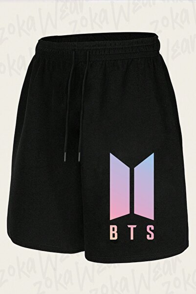 ZOKAWEAR شورت مطبوع بتصميم Love Yourself باللون الأرجواني للجنسين من Bts