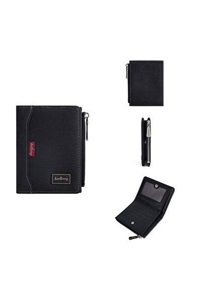 Choice1 Black Baellerry RFID Blocking Simple Men's Wallet with Zipper Card Ho...