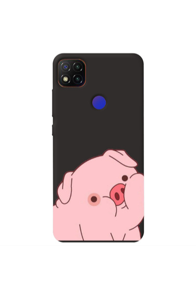 Other Xiaomi Redmi 9c Piggy 1 Black Colored Silicone TPU Θήκη