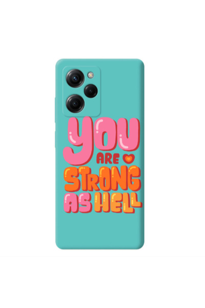 Other Xiaomi Poco X5 Pro You are Love Strong Turquoise Colored Silicone TPU Θήκη