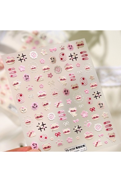 Choice21 NAILFYOU TS4156 5D Cartoon Glasses Wearing Rilakkuma Nail Decals Pin...