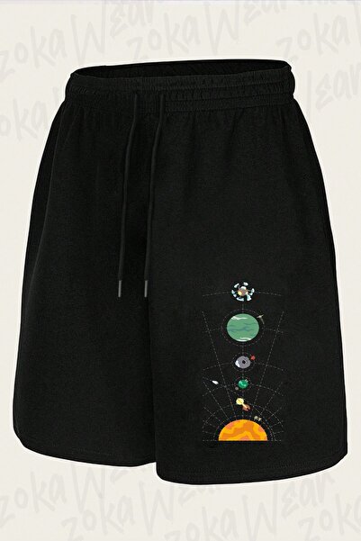 ZOKAWEAR Unisex Σορτς με σχέδιο χάρτη του συστήματος Outer Wilds Hearthian Sy...