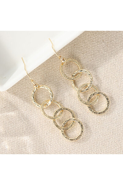 Choice T1033-1 Bohemian Style Golden Plated Long Hollow Pendant Earrings For ...
