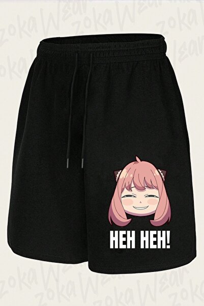 ZOKAWEAR Unisex Spy X Family Anya Forger (Heh Heh) Design Printed Shorts