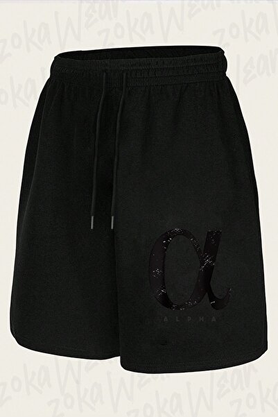 ZOKAWEAR Unisex A Alpha Design Σορτς με στάμπα