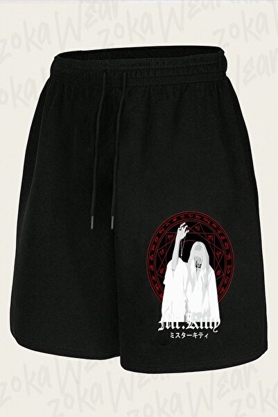 ZOKAWEAR Unisex Mr.Kitty, after Dark Design Printed Shorts
