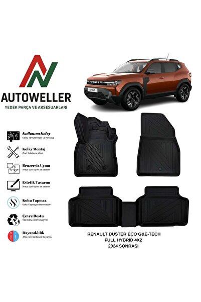 AutoWeller Renault Duster 2024 Sonrası Havuzlu Oto Eco G / e-Tech / Tce 4X2 H...