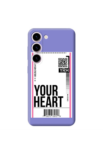Other Samsung S23 Plus Your Heart YRH Purple Colored Silicone TPU Θήκη
