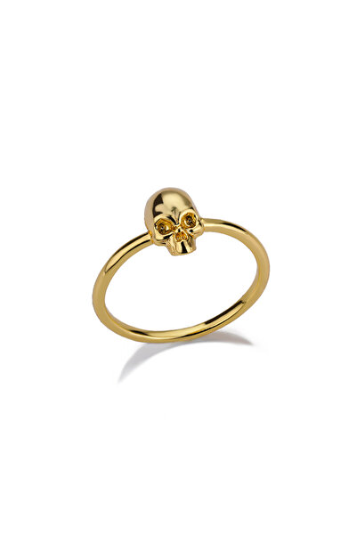 Choice 7 gold plated Vintage Skull Rings For Women Waterproof Gold Color Stai...