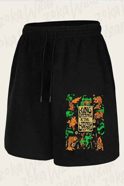 ZOKAWEAR Unisex Gizzard and the Lizard Wizard Design Printed Shorts