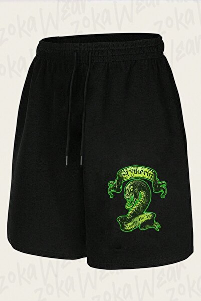 ZOKAWEAR Unisex Hary P. Slytherin Design Printed Shorts