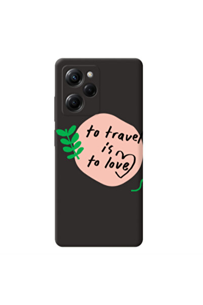 Other Xiaomi Poco X5 Pro To Travel is to Love Black Colored Silicone TPU Θήκη