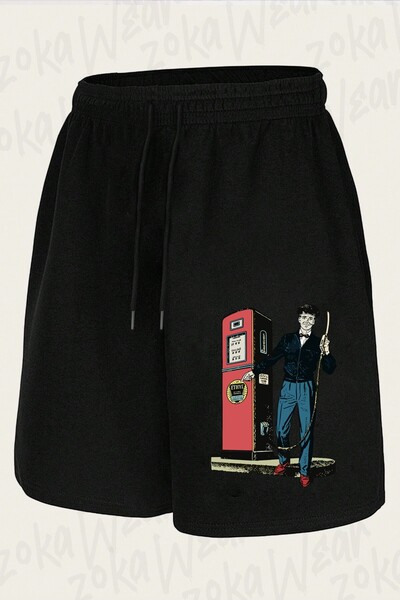ZOKAWEAR Unisex Fuel Oil Design Printed Shorts