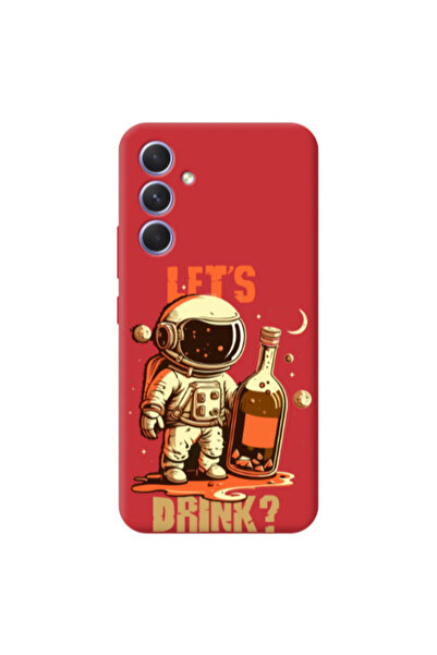 Other Samsung A56 Lets drink Red Colored Silicone TPU Θήκη