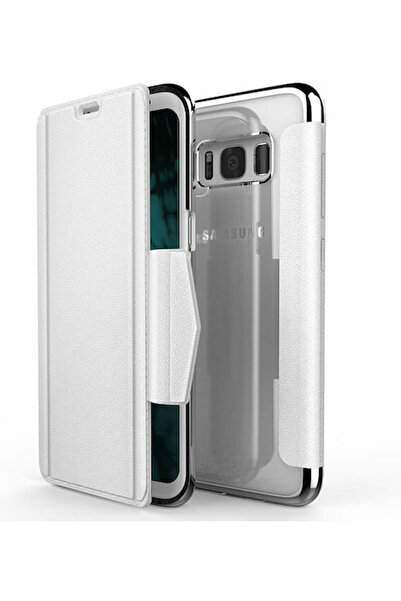 X-Doria Husă tip portofel din piele sintetică albă (Galaxy S8+)