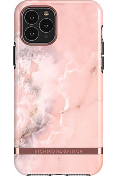 Richmond & Finch Husă spate din plastic roz cu aspect de marmură (iPhone 11 P...