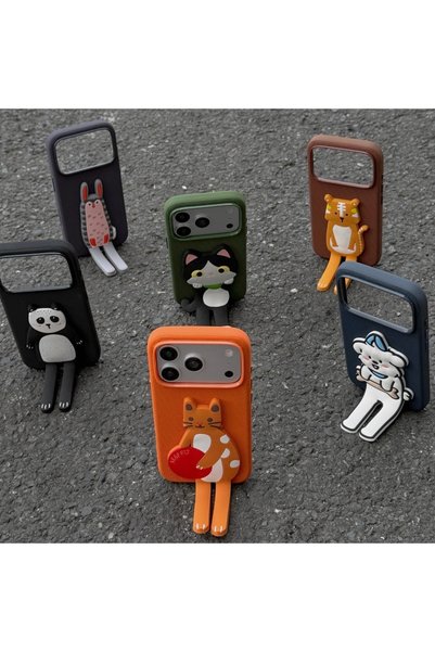 WOTOBEUS Premium Anti-Scratch Silicone Animal Figure Design Pu Mobile Phone Case for iPhone 17 Pro Max 17 Pro 17 and Other Models