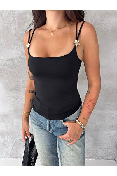 Trendingsize Accessory-Detailing Double Strap Women's Tank Top