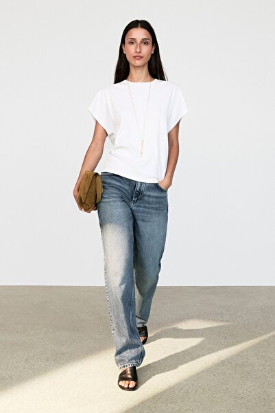 Massimo Dutti %100 Pamuklu Kısa Kollu T-Shirt
