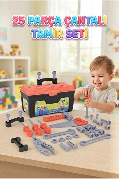 Tıfıl Toys مجموعة إصلاح للأطفال مكونة من 25 قطعة مع حقيبة - مجموعة ألعاب تعلي...
