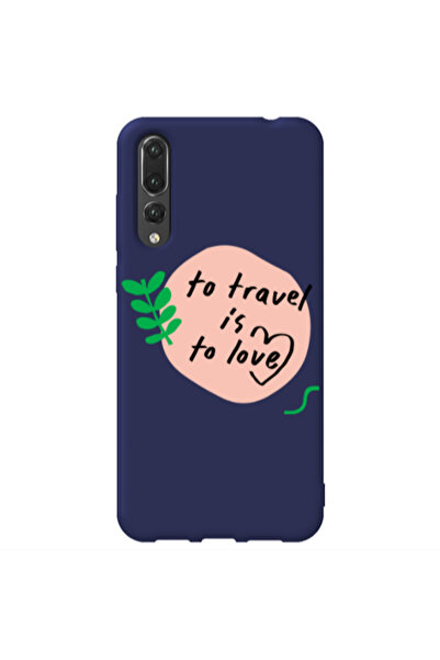 Other Huawei P20 Pro To Travel is to Love Dark blue Colored Silicone TPU Θήκη