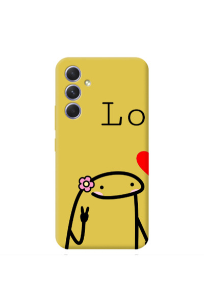 Other Samsung A35 Love 1 Yellow Colored Silicone TPU Θήκη