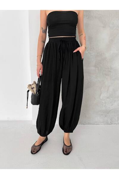 path-y homewear&sportwear BÜZGÜLÜ ASTARLI ŞALVAR PANTALON