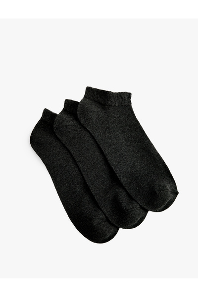 Koton Cotton Basic 3-Piece Booties Socks Set