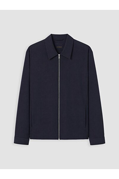 LC Waikiki Southblue Navy Blue Regular Fit Shirt Collar Men's Jacket