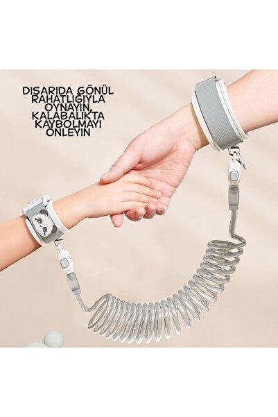 FIVIONT Child Anti-Lost Wristband with Key Lock Safety Clamp Spiral Cord Anti...