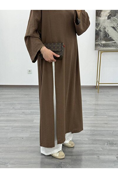 zahen kheesa yırtmaçlı detay bluz uzun kol yandan yırtmaçlı abaya