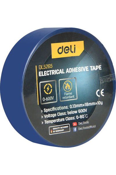 Deli Ταινία Μόνωσης 18mm x 9.15m Μπλε